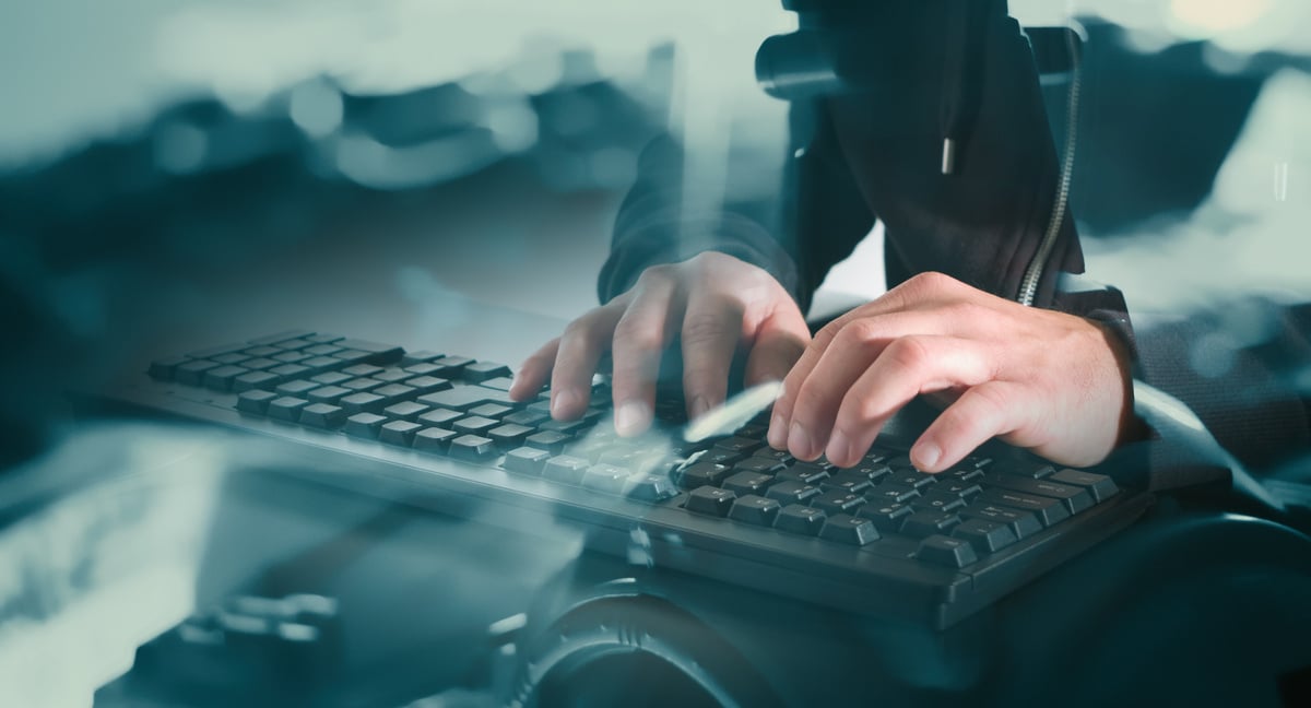 Hacker hacking computer security